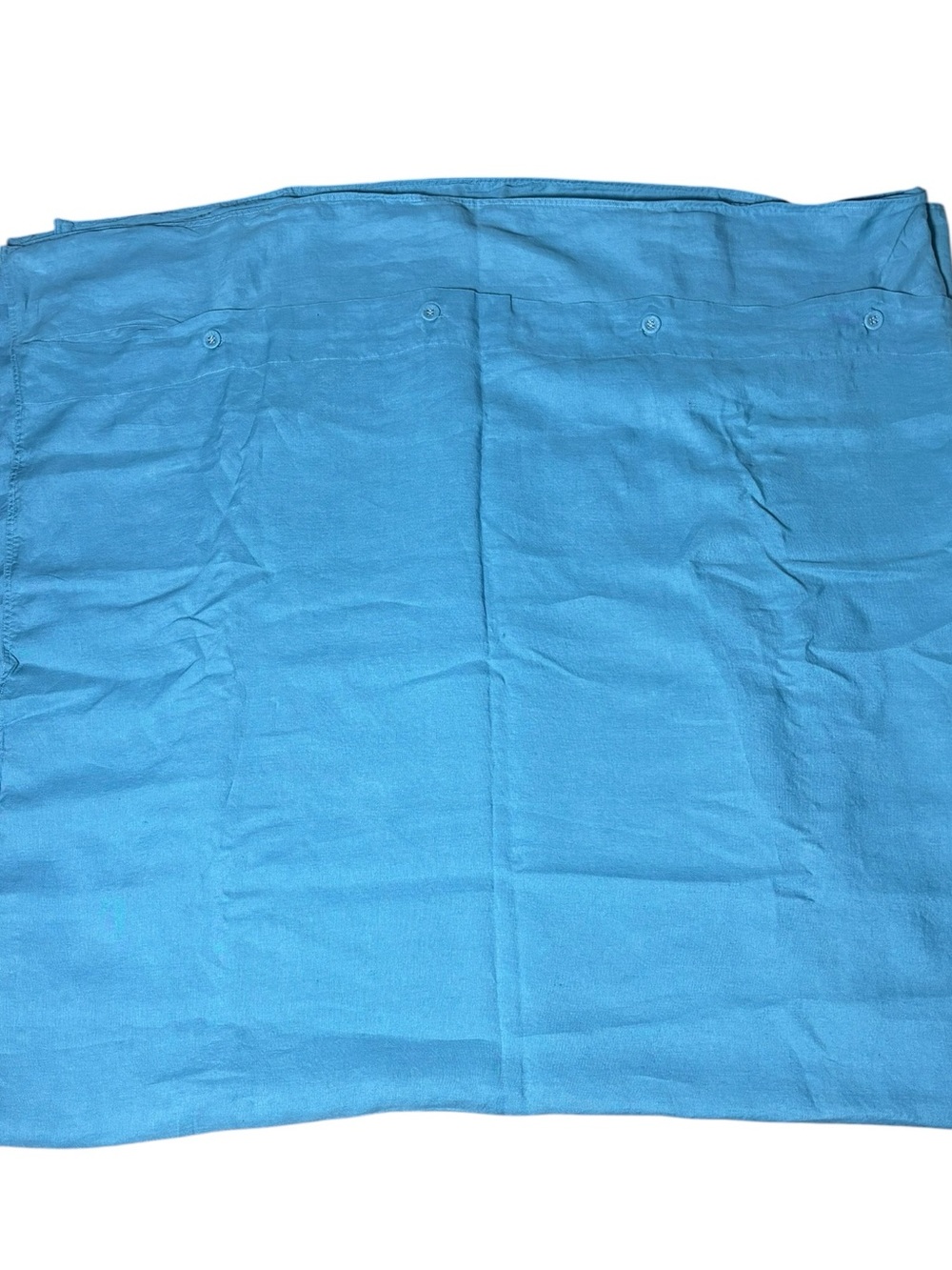 Serena & Lily 100% linen blue full/queen duvet cover button